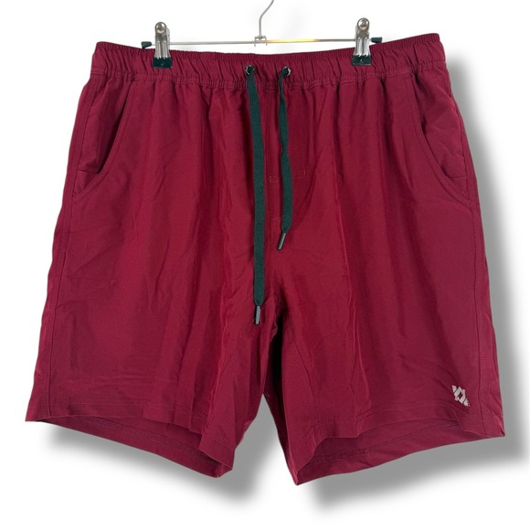 NEW Dixxon Athletic Shorts Men's XL  Premium Apparel Drawstring Pockets Burgundy - Picture 1 of 14